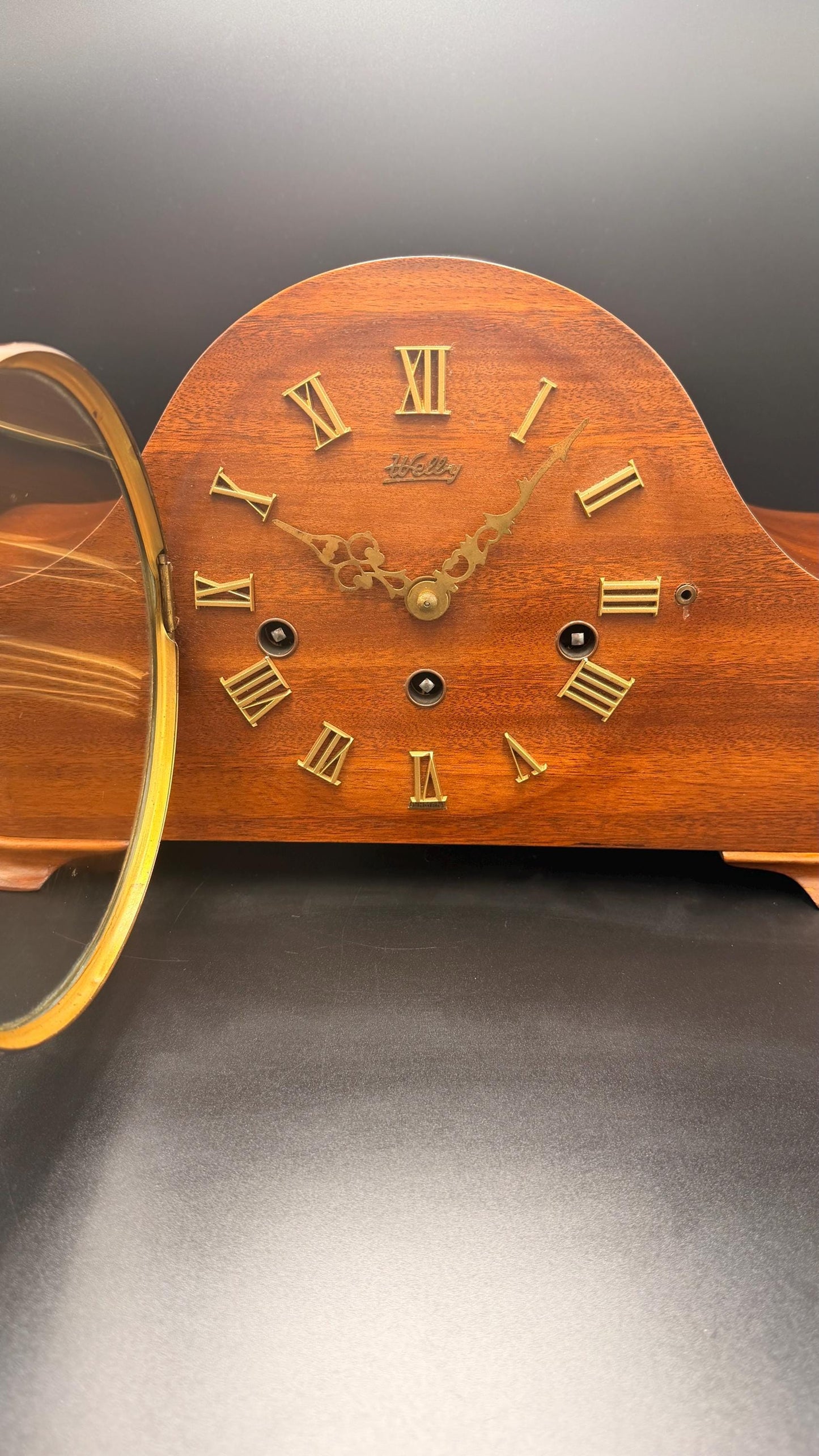 Vintage Welby Westminster Mantel Clock – German 3-Train Mechanical, Chimes Quarterly, Serviced