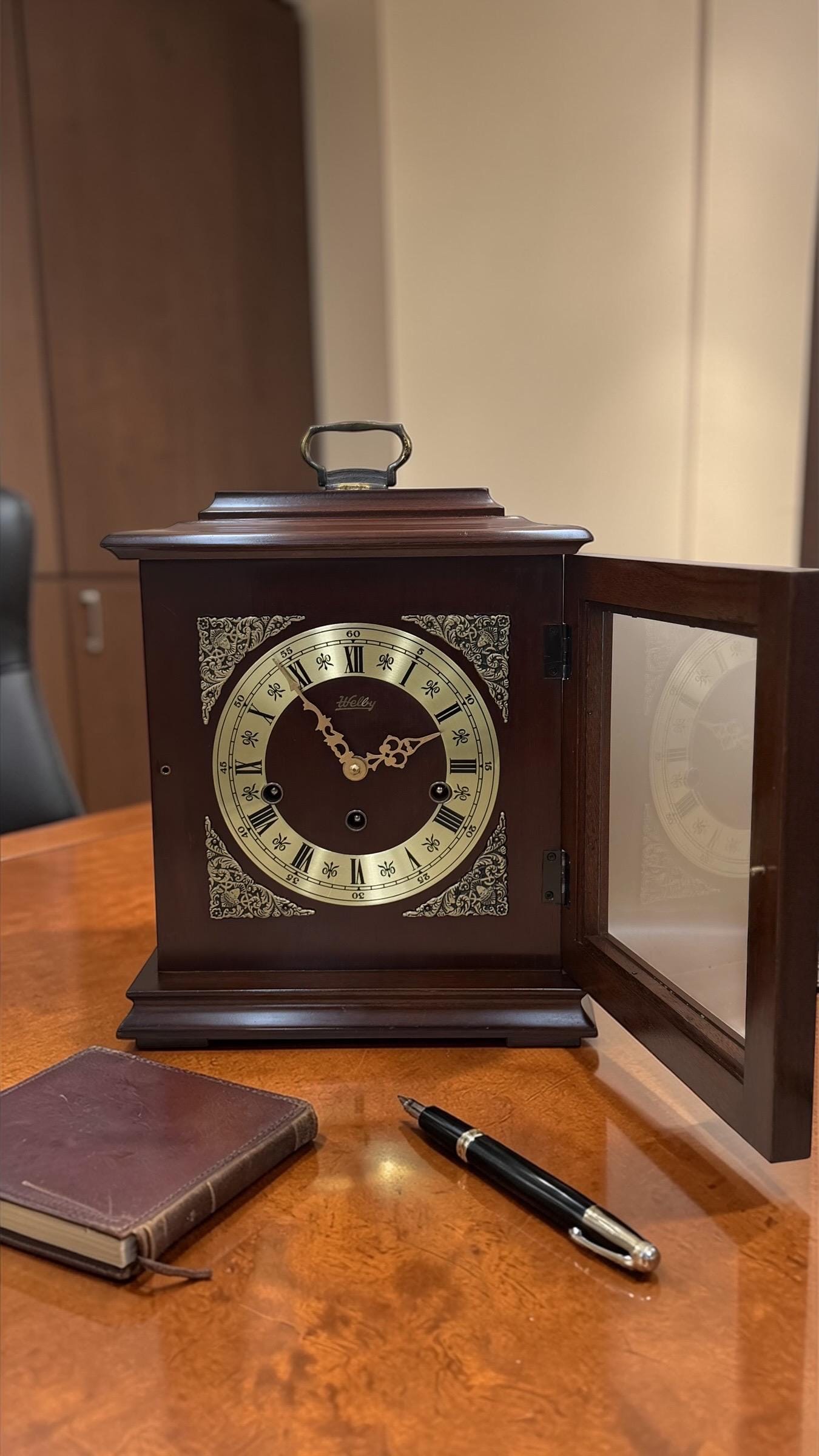 Vintage Welby Westminster Bracket Clock – German Hermle Movement – Freshly Cleaned & Oiled