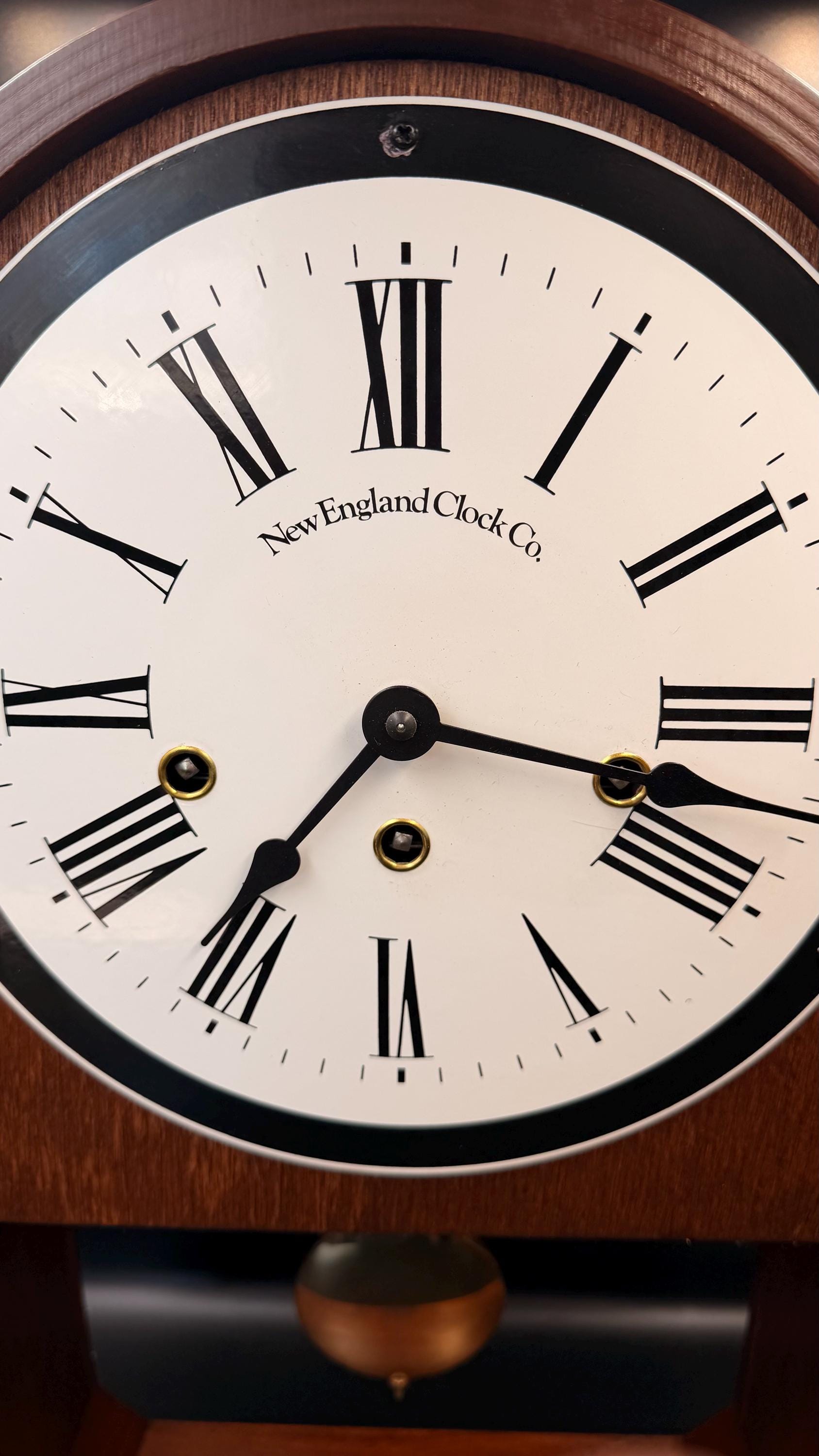 Large New England Clock Co Westminster Chime Mantel Clock - READ DESCRIPTION PLEASE