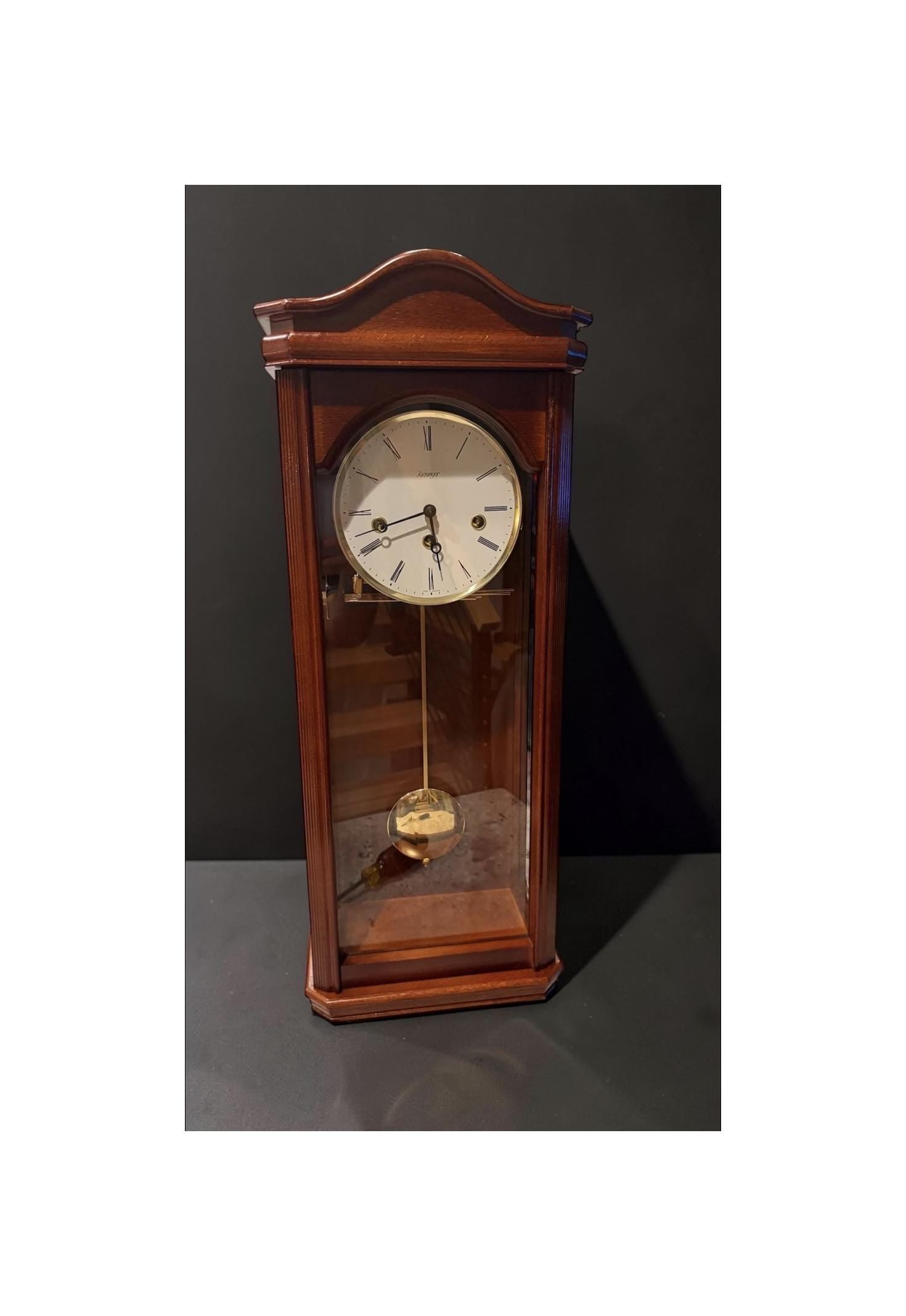 Vintage Kieninger Walnut Wall Clock – German Made Pendulum Clock