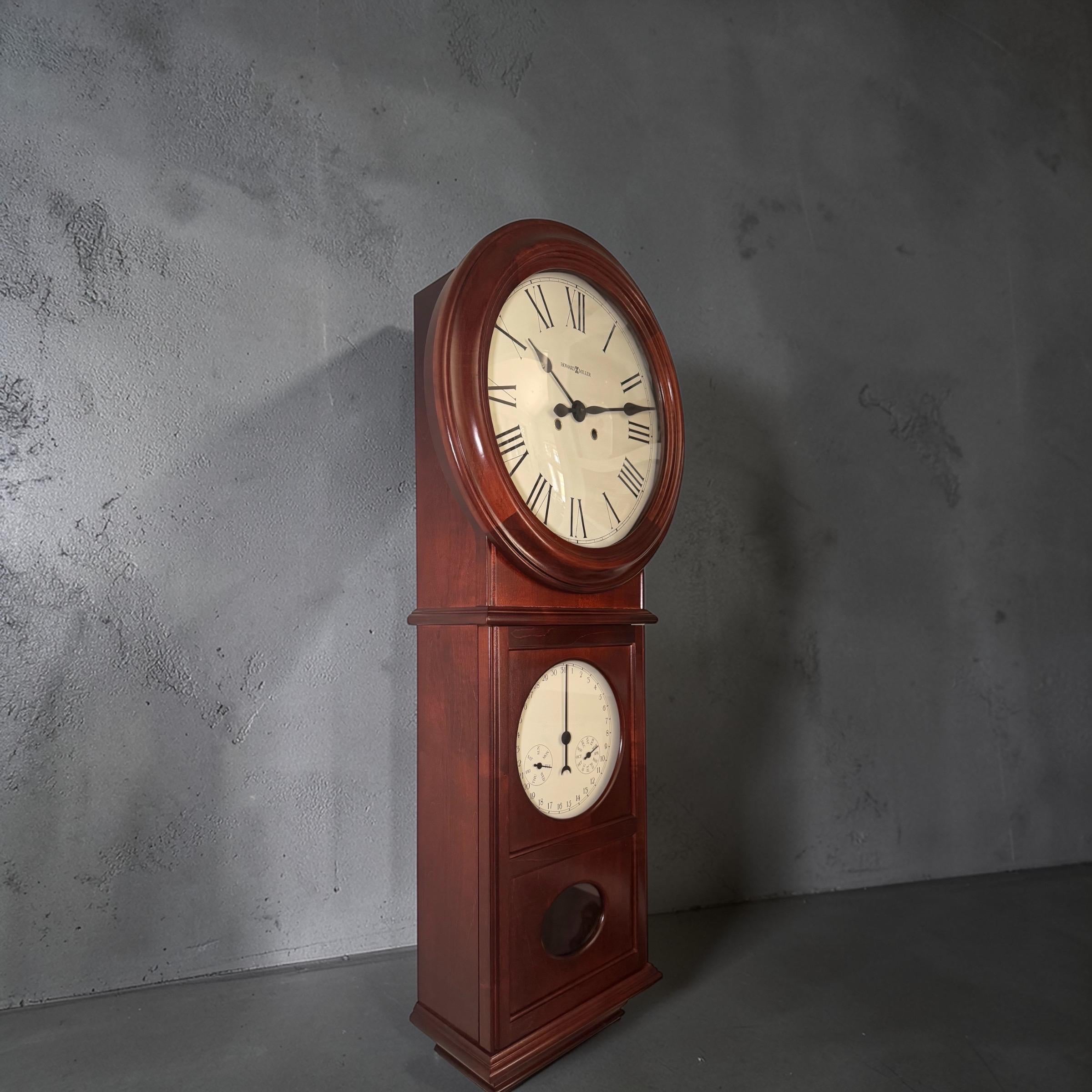 Howard Miller Lawyer Wall Clock – NOS Hermle Bim Bam Calendar Movement