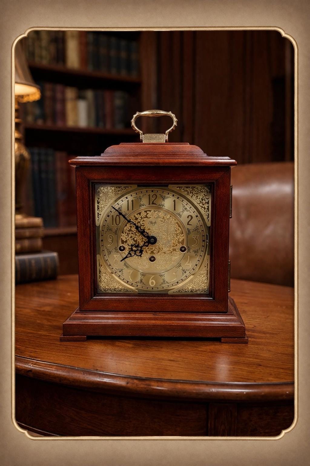 Sligh Triple Chime Bracket Clock – Hermle 1050-021 Serviced Movement