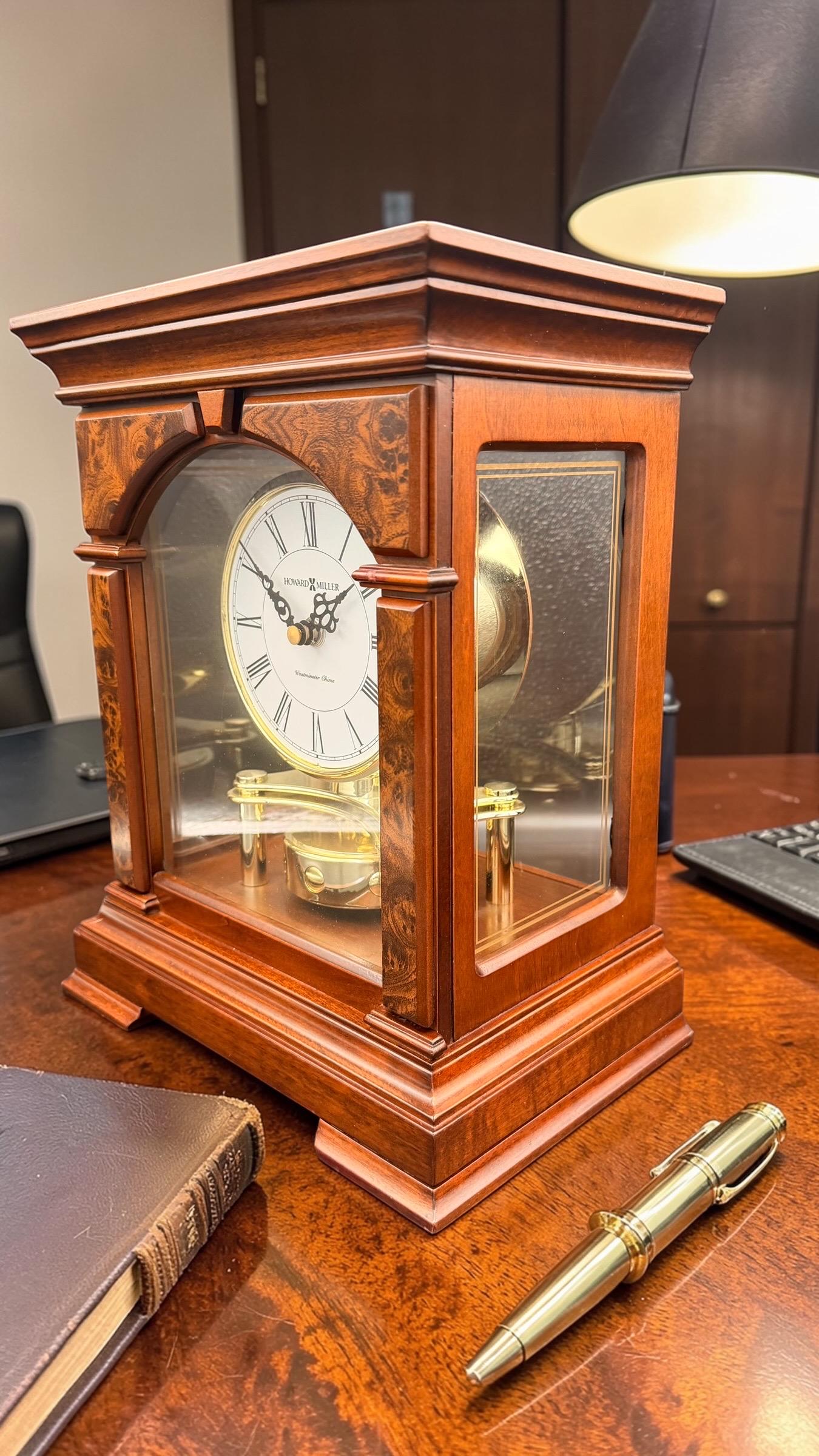 Howard Miller Statesboro Mantel Clock – Classic Westminster Chime, Wood Case