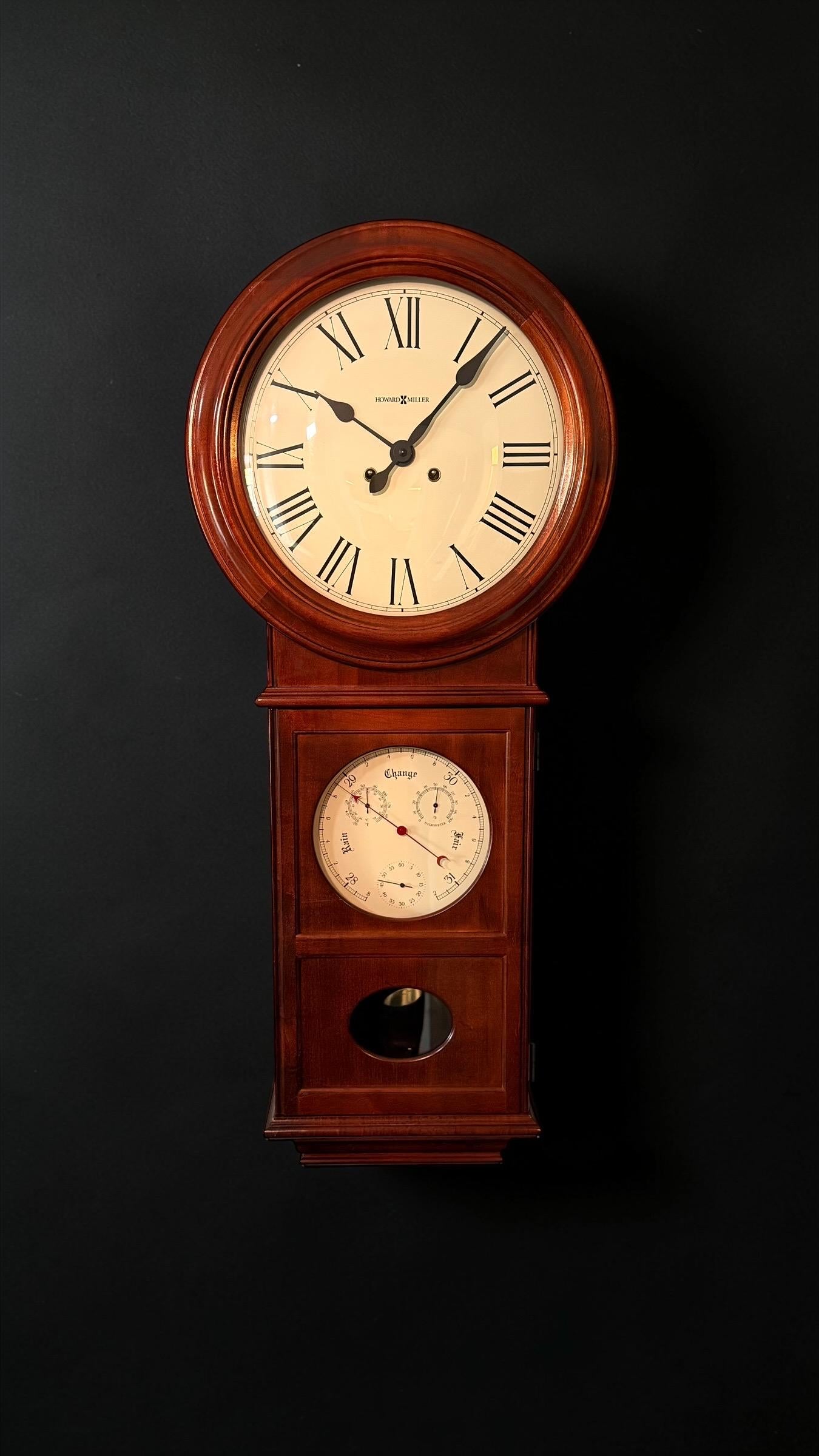 Howard Miller Lawyer Wall Clock - Executive Mechanical Timepiece - Bim Bam Chime