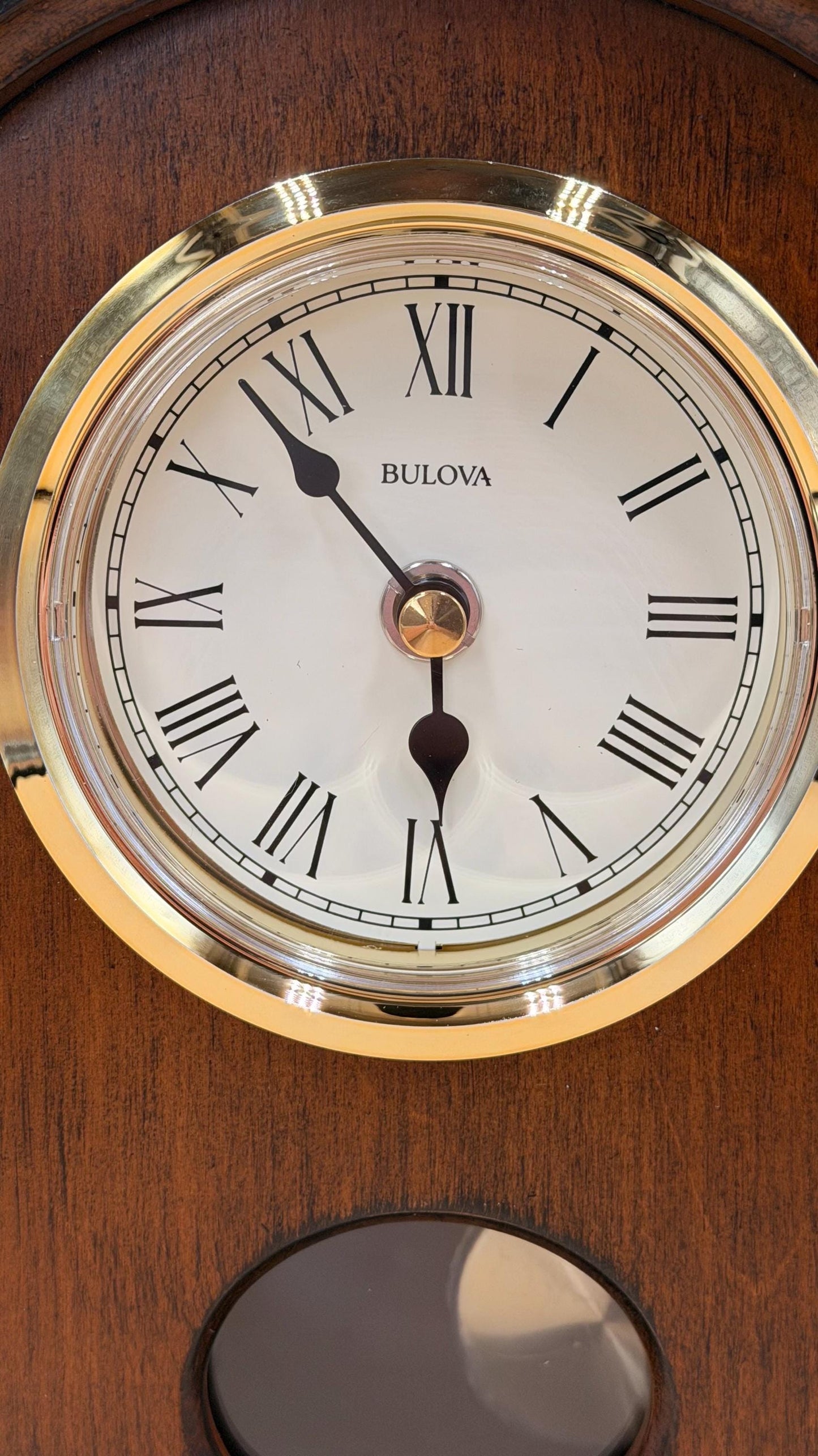 Bulova Dalton Quartz Pendulum Mantel Clock – Triple Chime - New in box
