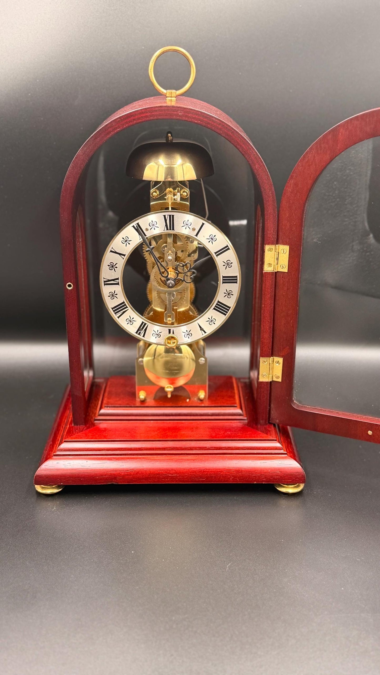 Seth Thomas Skeleton Clock – Hermle Movement, Mahogany Case