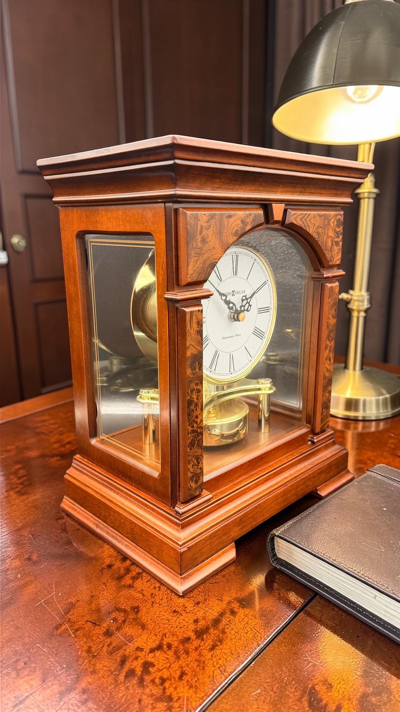 Howard Miller Statesboro Mantel Clock – Classic Westminster Chime, Wood Case