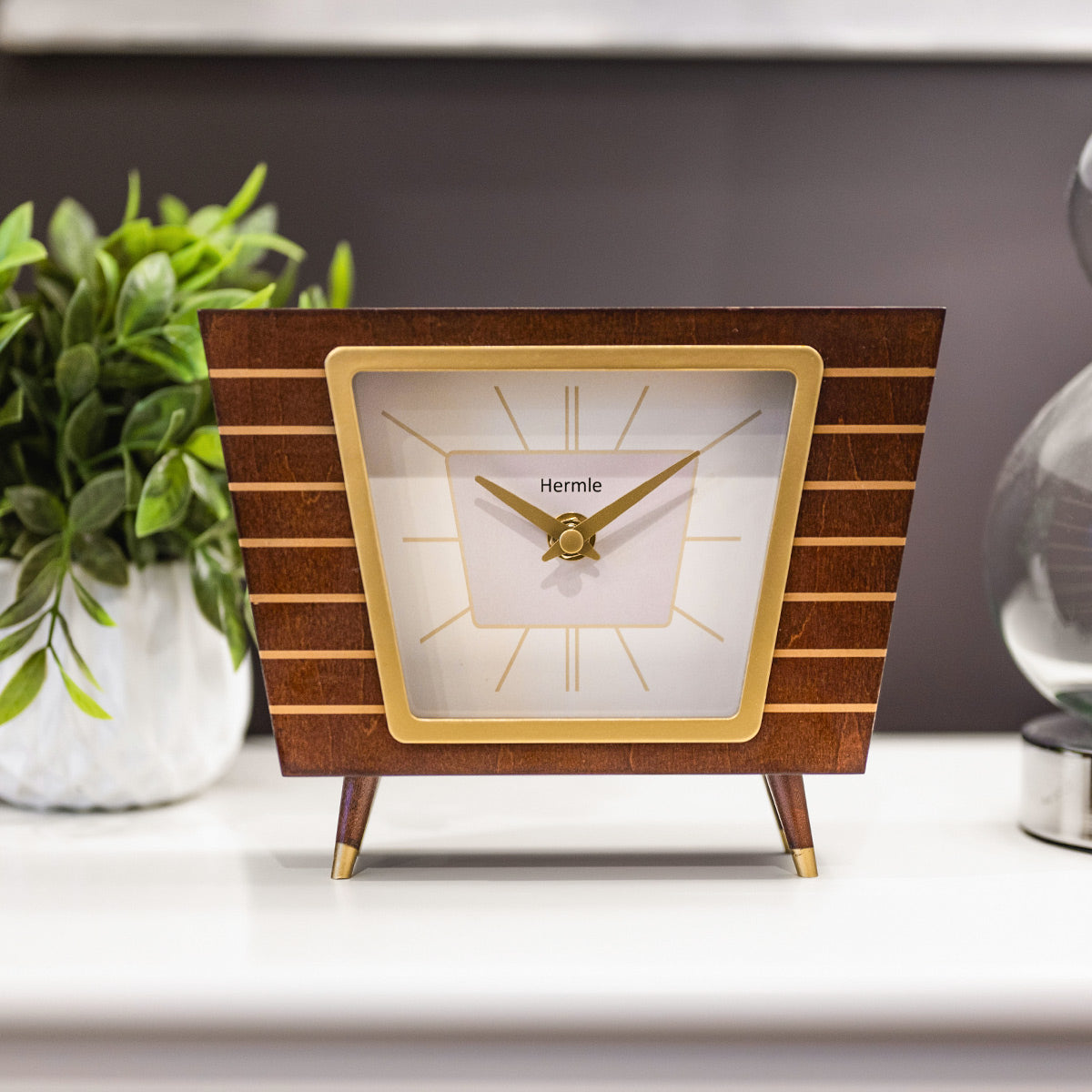 Hermle FINN clock in a styled room setting