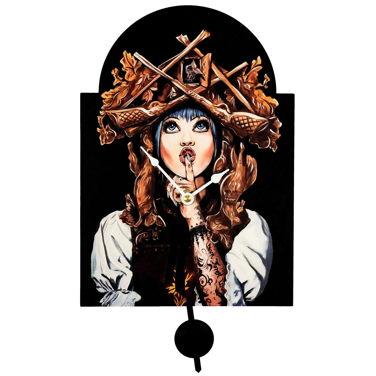 Trenkle Fantasy Collection Decorative Quartz Wall Clock - Raven