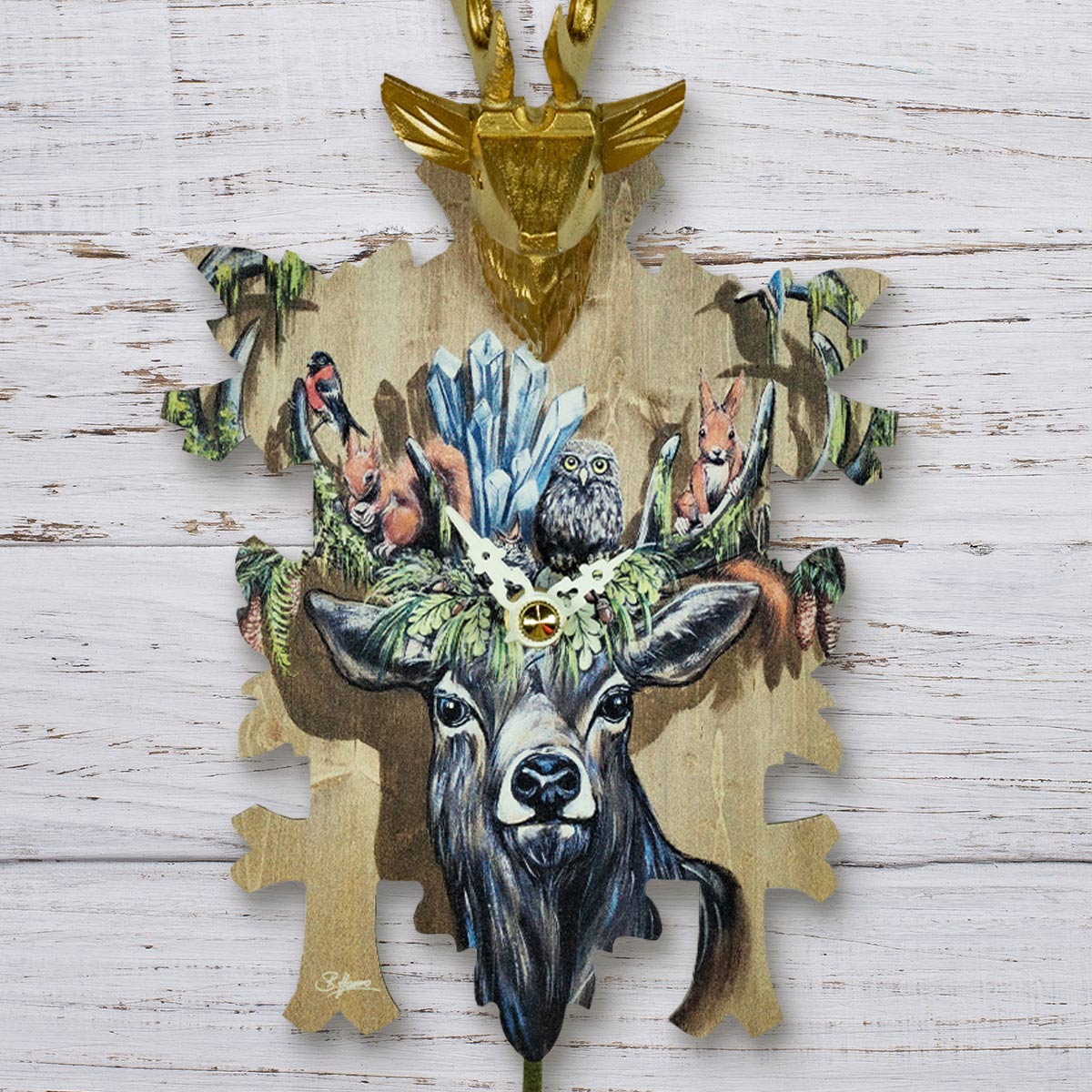 Trenkle Shiloh Modern Woodland Cuckoo Clock - view 2