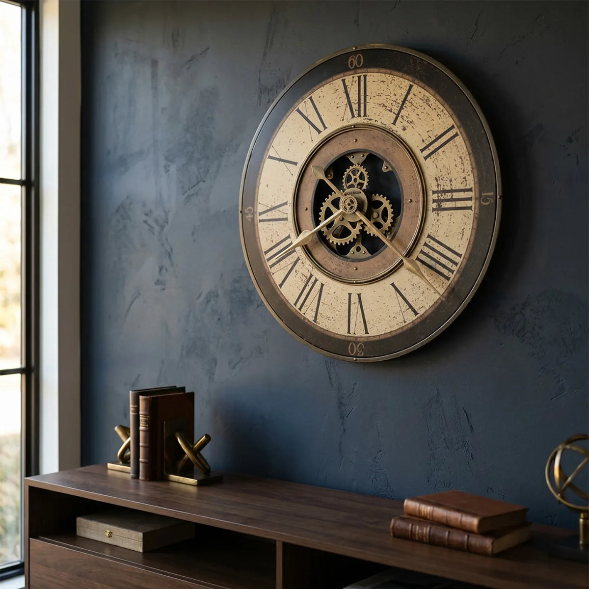 Howard Miller Brass Works Wall Clock 625542 - manufacturer view 2