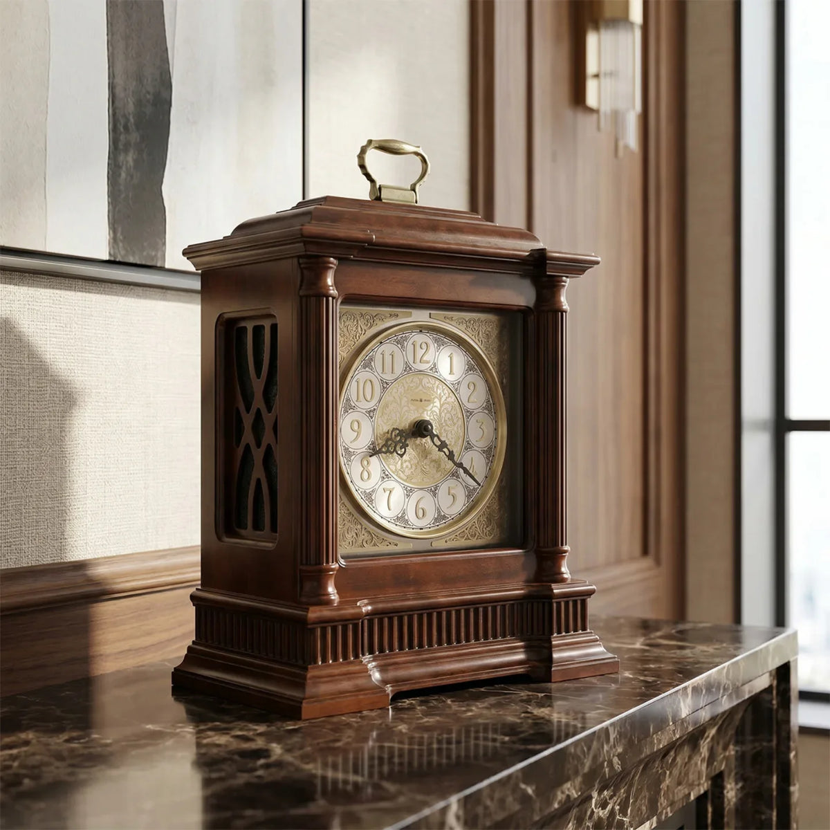Howard Miller Akron Mantel Clock 635125 - manufacturer view 2