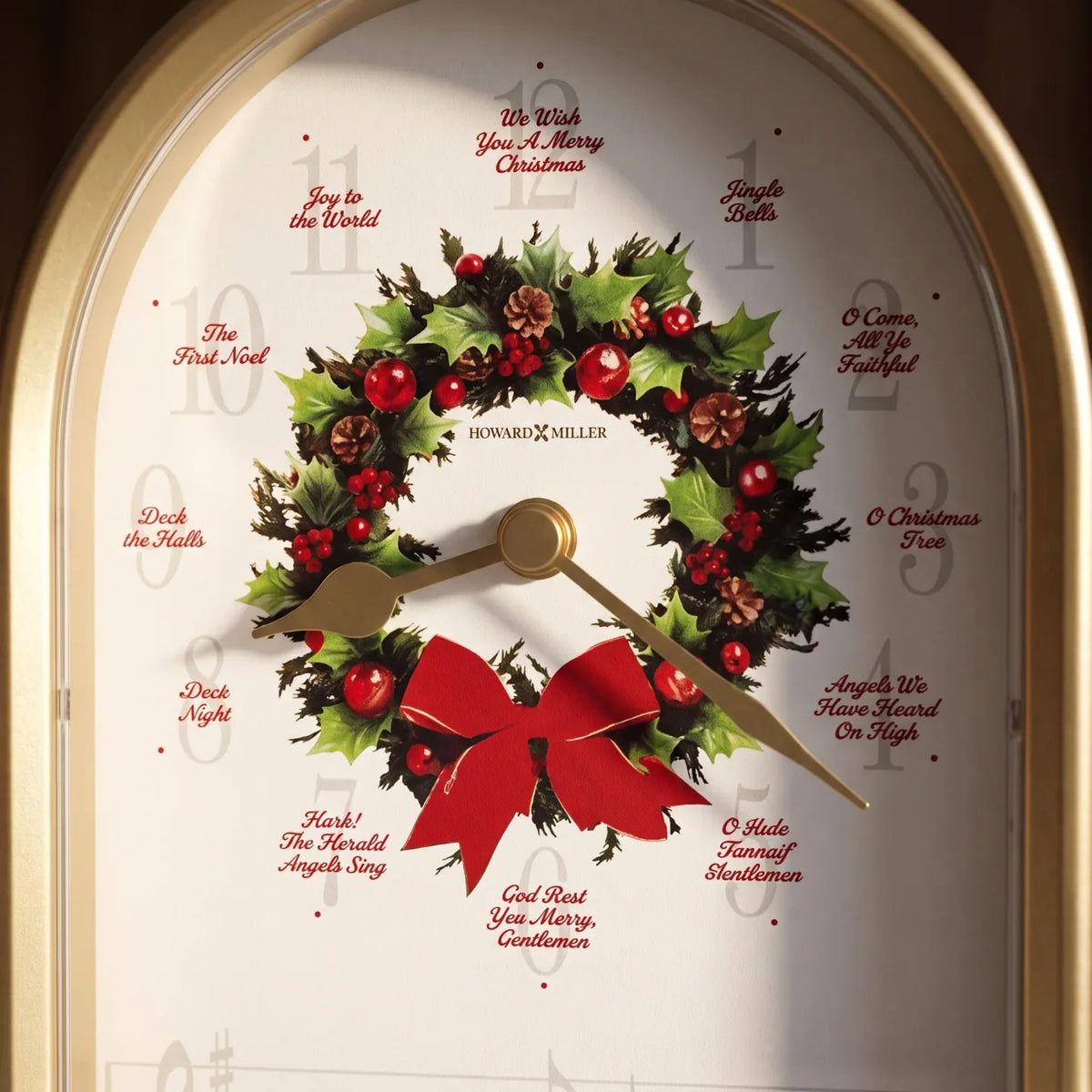 Howard Miller Carols Of Christmas II Tabletop Clock 645424 - manufacturer view 3