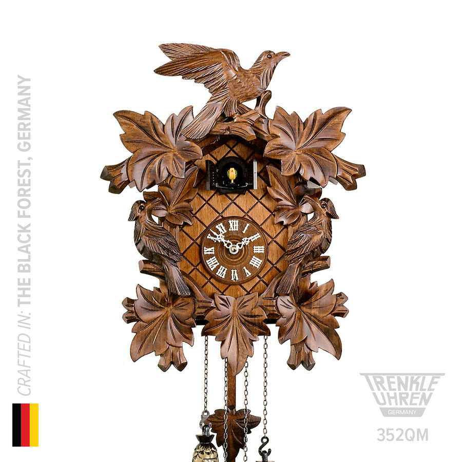 Trenkle 352QM Carved Three-Bird Musical Cuckoo Clock