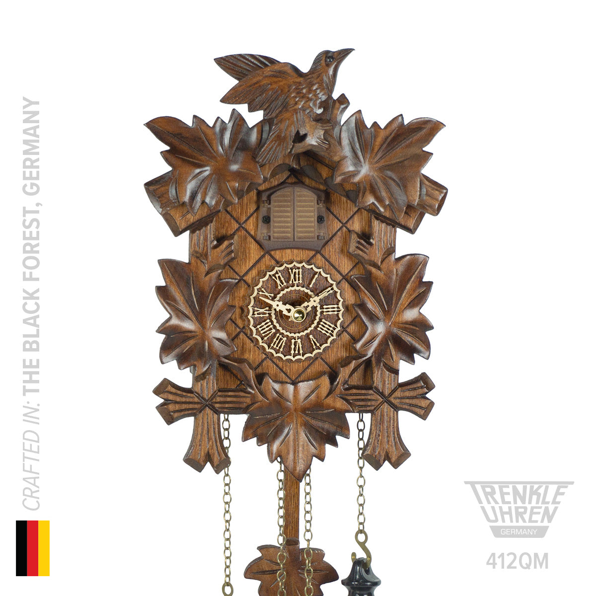 Trenkle 412QM Carved Bird Musical Cuckoo Clock
