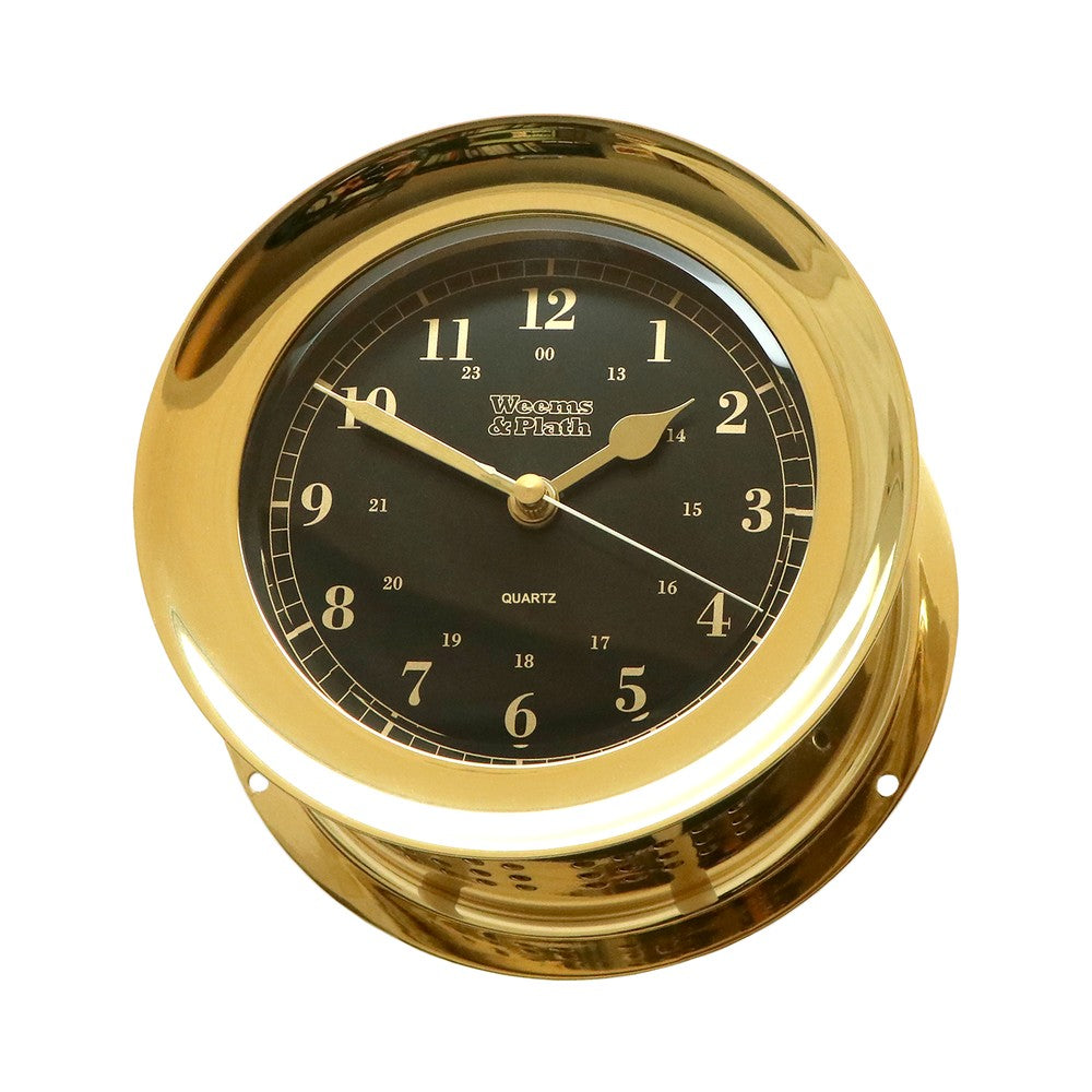 Weems & Plath Atlantis Premiere Quartz Clock, Black Dial
