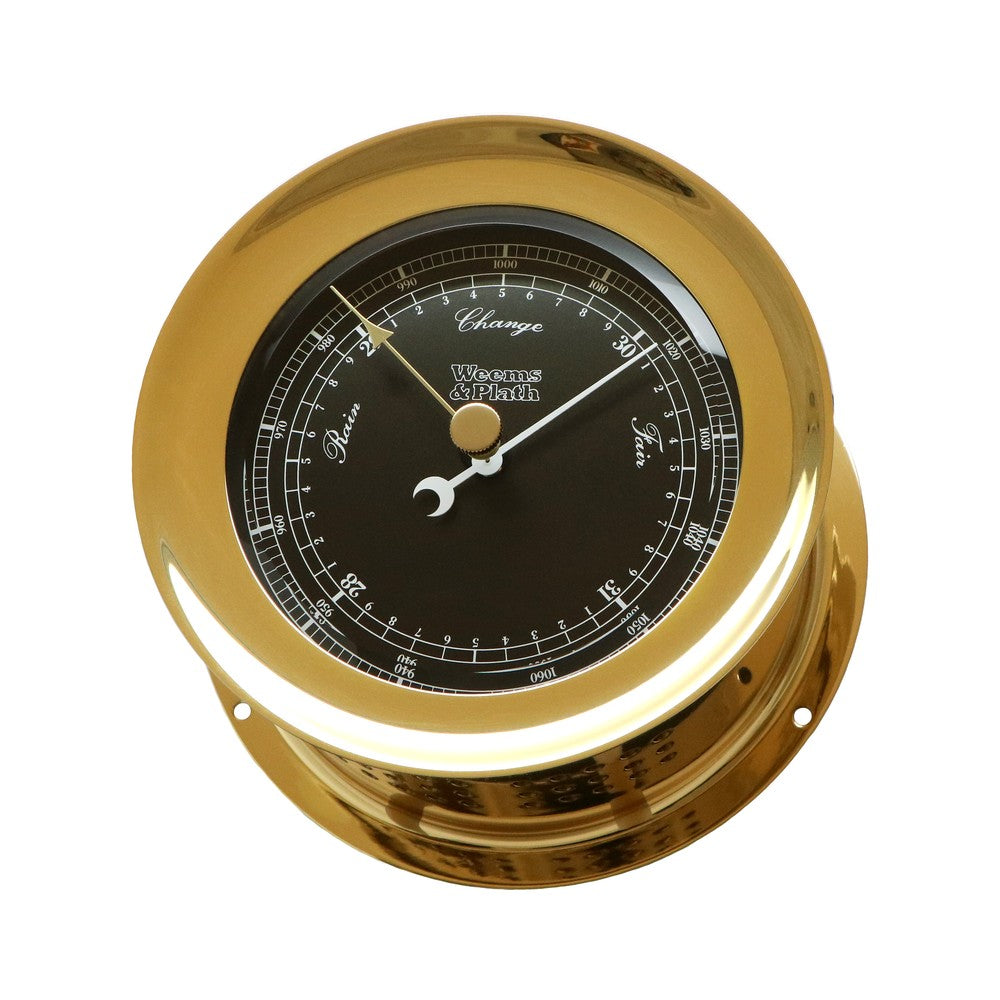 Weems & Plath Atlantis Premiere Barometer, Black Dial with White Scale