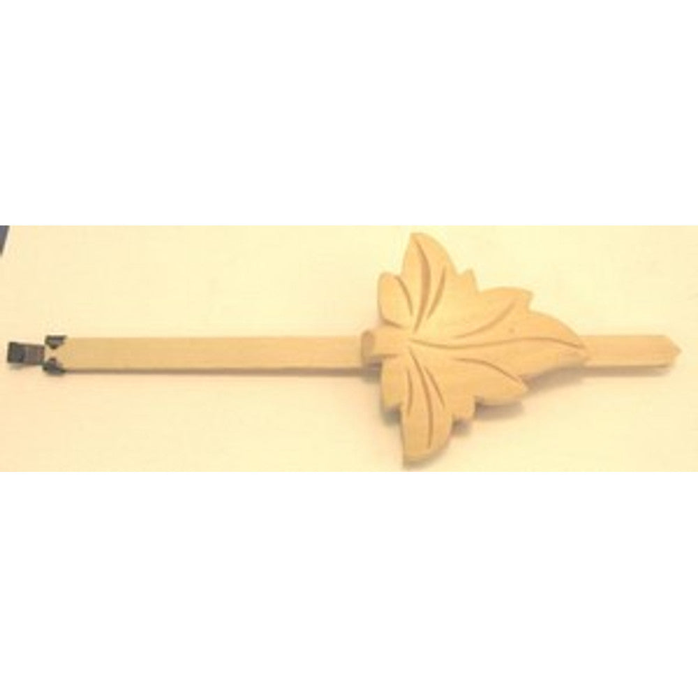 Maple Leaf Style Cuckoo Pendulum - Length 8in - For 8 day movement - Natural finish – part AP11NAT