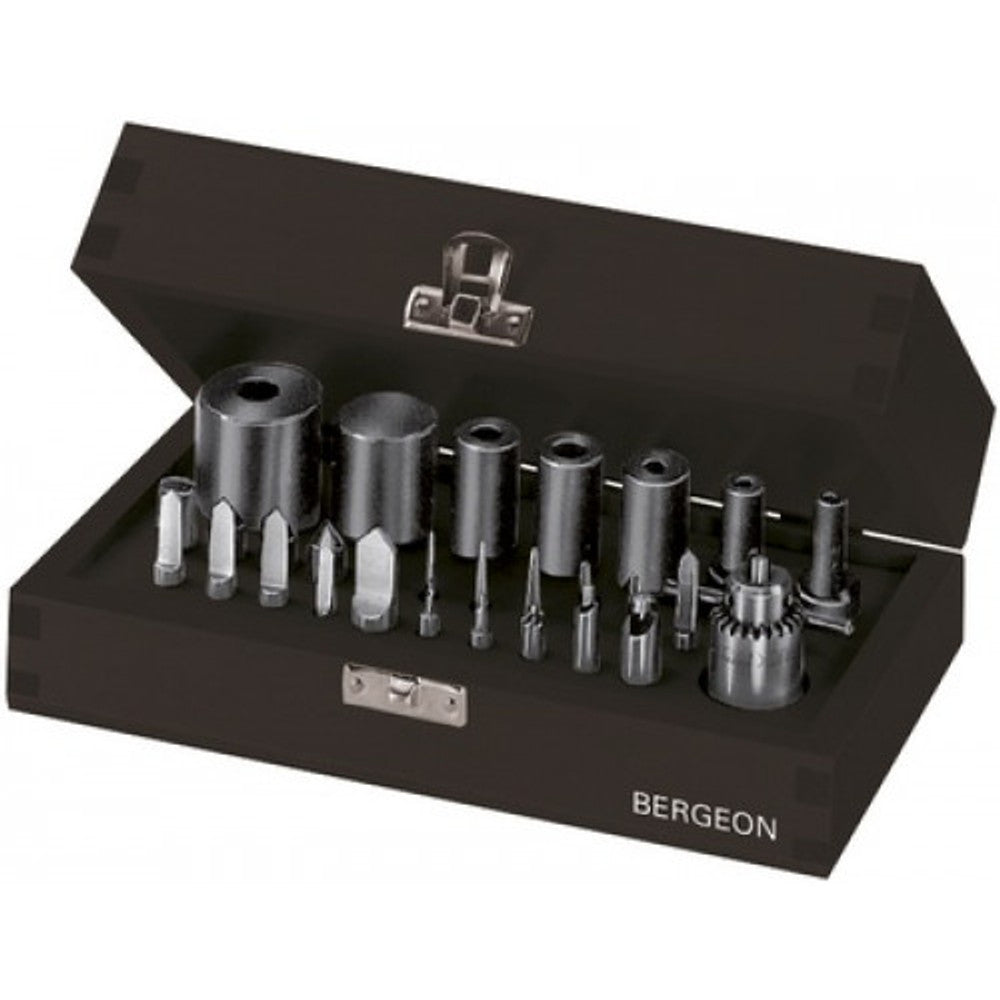 Bergeon Bushing Tool 29 tools in Wooden Box - Machine (B-6200-P sold separately) – part B-6200-E