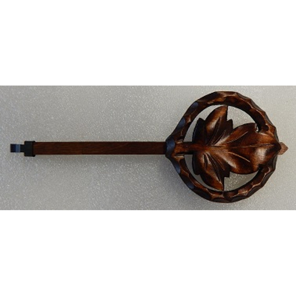 Maple Leaf with Ring Style Style Cuckoo Pendulum - Length 7 3/4in - For 1 day movement - Walnut Finish – part AP12
