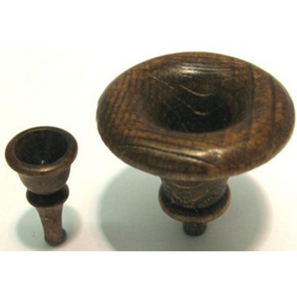 Cuckoo Horn & Mouth Piece - Size 1in - Wood - Finish Stained Walnut – part AHM25