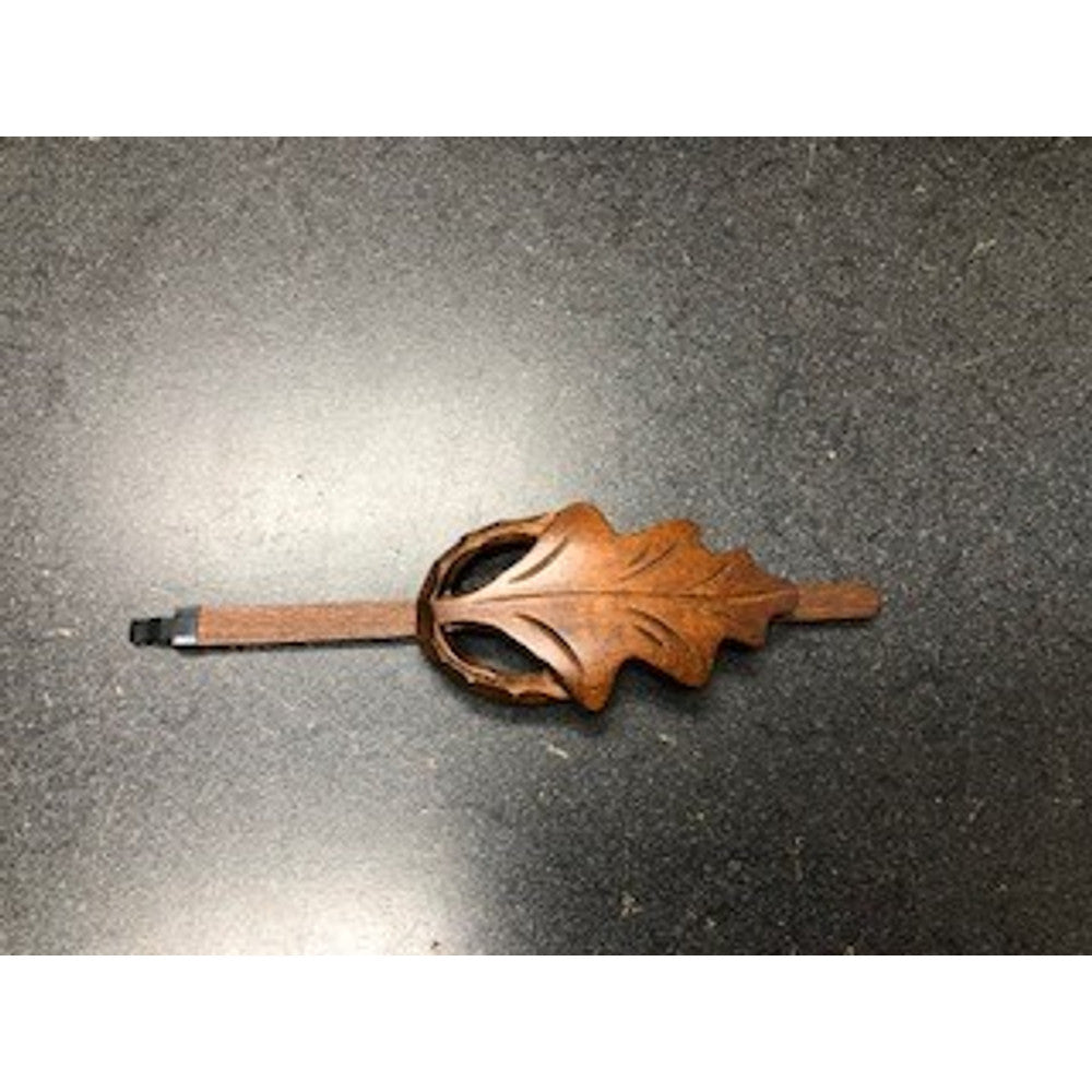 Oak Leaf with Top Ring Style Cuckoo Pendulum - Length 190mm - For 8 day movement - Walnut Finish – part AP65