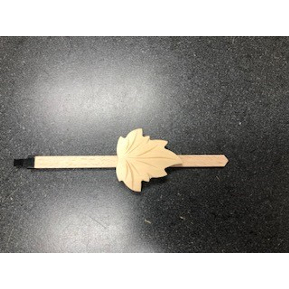 Maple Leaf Style Cuckoo Pendulum - Length 7in - For 1 day movement - Raw, unfinished – part AP10RAW
