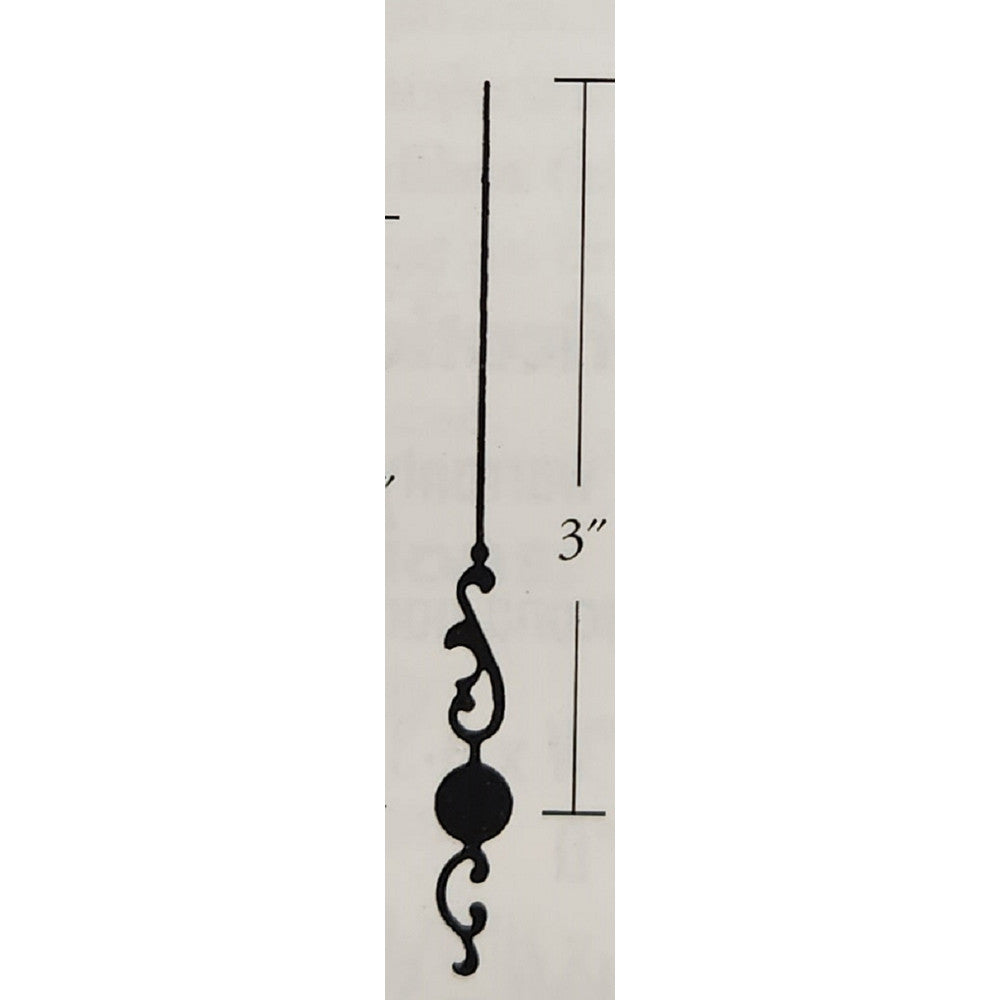 Second Hand - Quartz - 3in - Black – part IQSH11