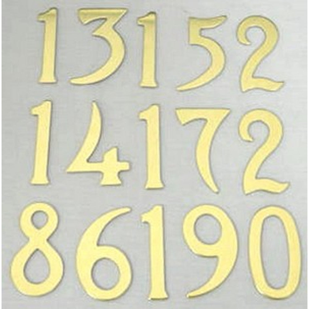 Arabic Dial Numeral Set - Brass plated They are not self adhesive. Must use glue to stick to dial plate - Size 1 1/8in – par…
