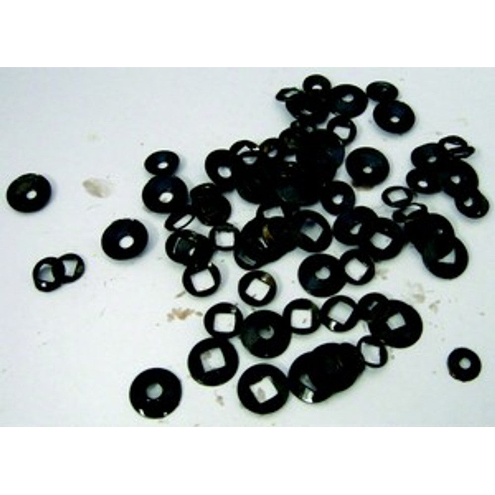 Convex Washers - Black - 100 pcs assrt with round and square hole – part IWASHBLK