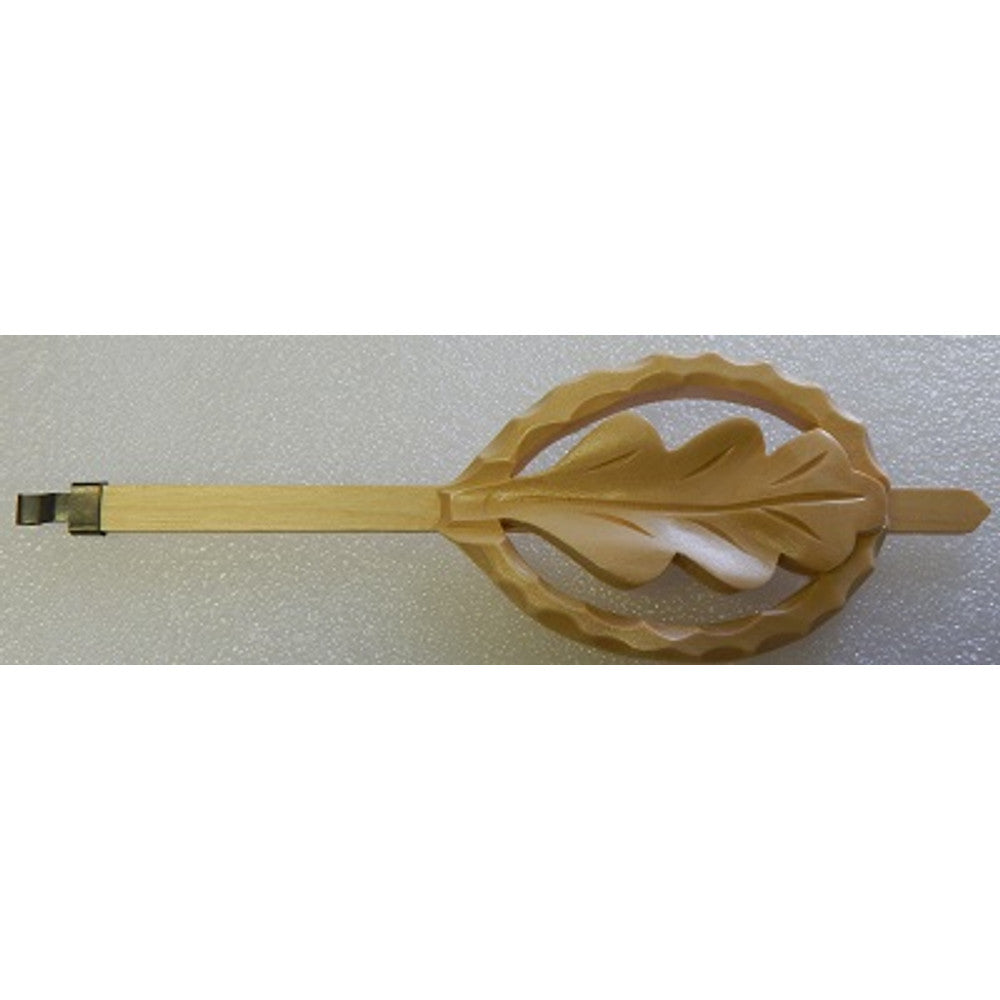 Oak Leaf with Ring Style Cuckoo Pendulum - Length 8in - For 8 day movement - Natural Finish – part AP34S/NAT