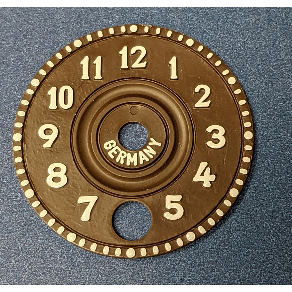 Miniature Clock dial used on AMDOLL jumping doll spring driven movement 40mm diam. – part AD/AMDOLL