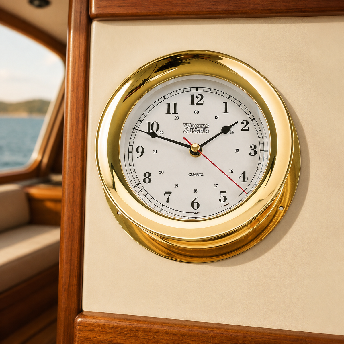 Weems & Plath Admiral Quartz Clock — lifestyle view